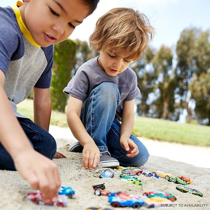 Hot Wheels Set of 10 1:64 Scale Toy Trucks and Cars for Kids and Collectors, Styles May Vary