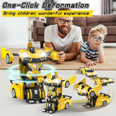 Transform Remote Control Car, RC Cars for Boys Age 3-5 6-8, One-Button Transform Toy Cars, 2.4GHz, 360° Spin, 1:16 Scale, Flashing Headlight,3-8 Year Old Grandkids Christmas Birthday Gifts