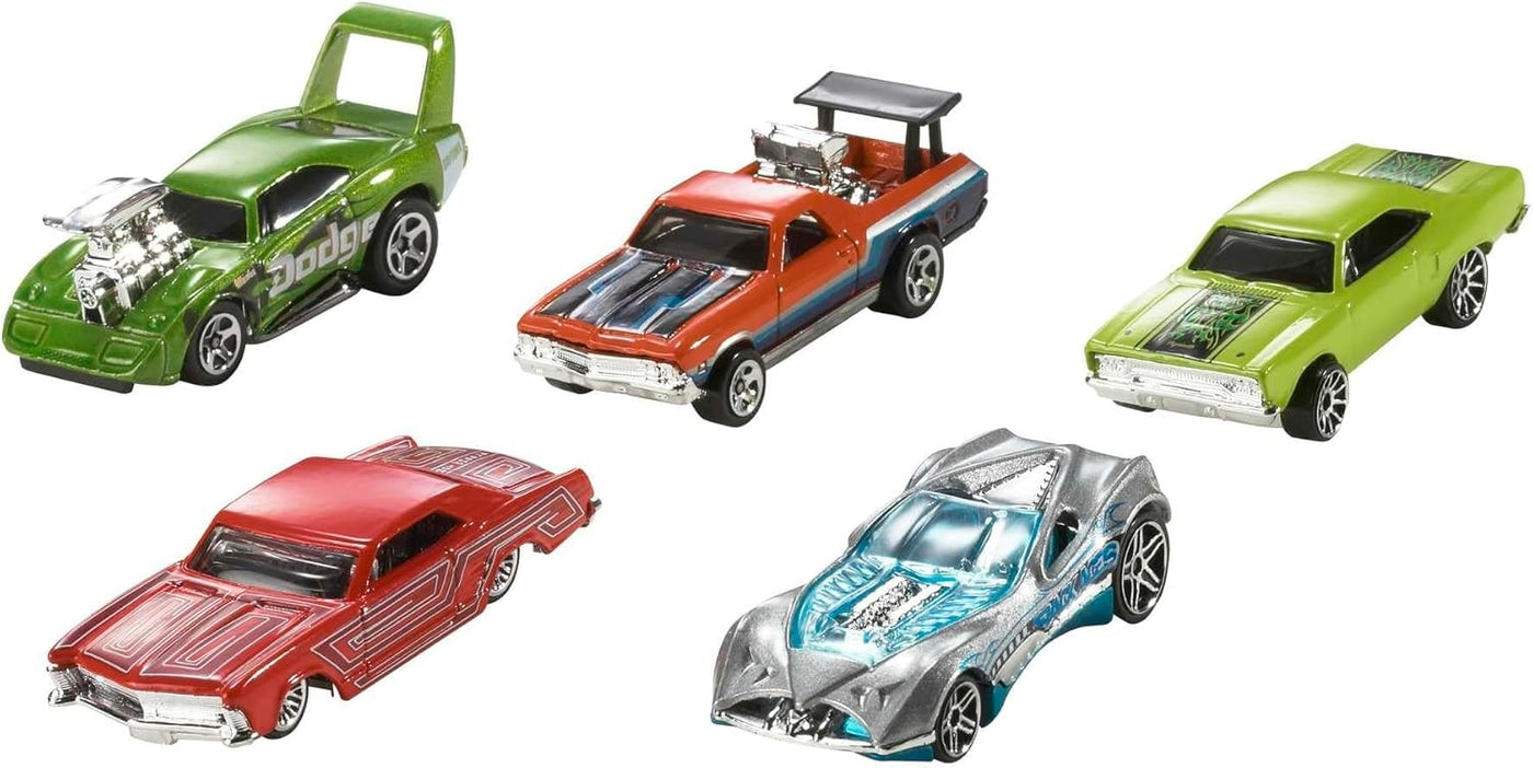 Hot Wheels Set of 10 1:64 Scale Toy Trucks and Cars for Kids and Collectors, Styles May Vary
